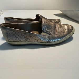 Women’s Clark’s Metallic Slip-On Casual Loafer in Bronze